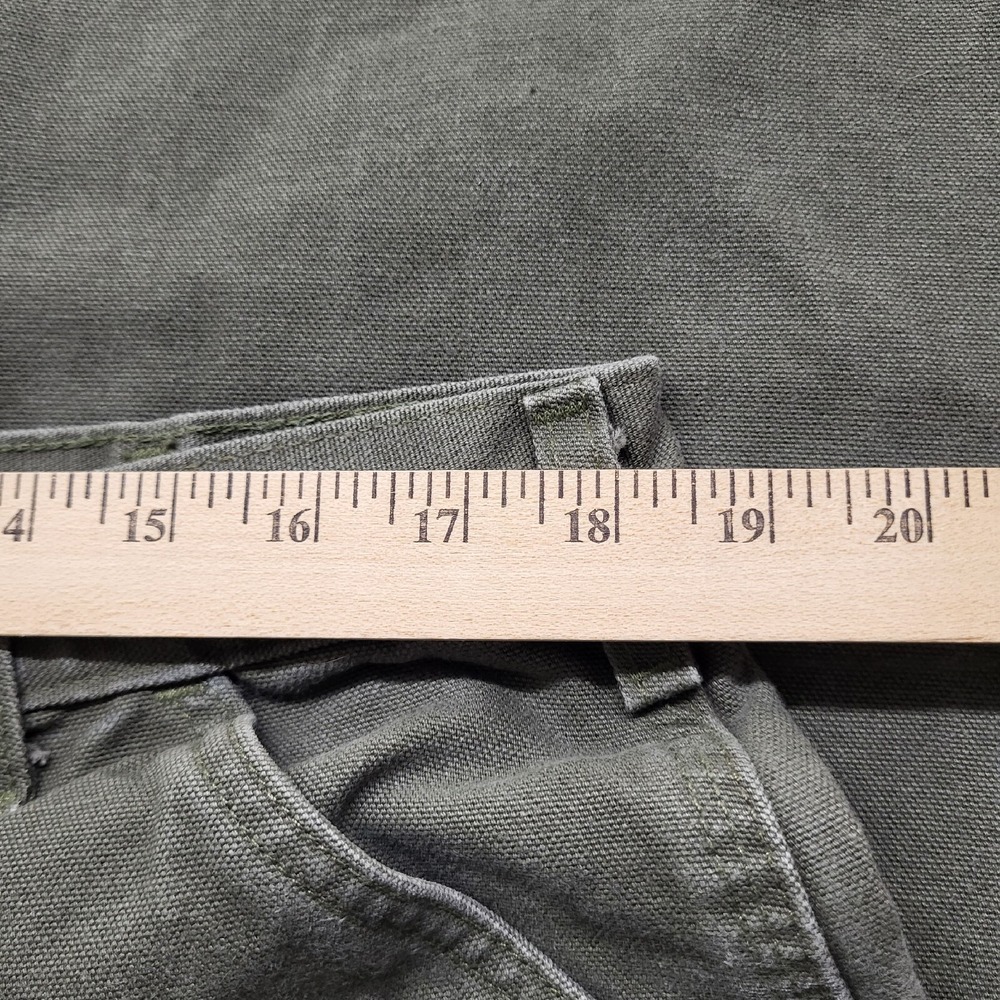 Carhartt Canvas Work Pants Mens Actual 36/33 Green Relaxed Carpenter Distressed - Picture 5 of 16